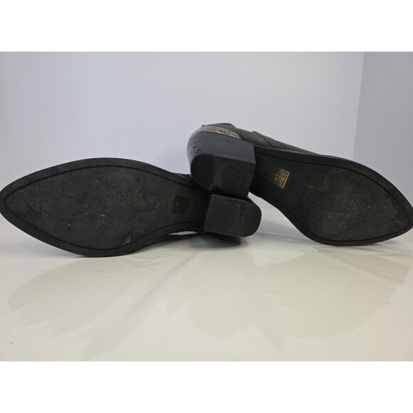 Jeffrey Campbell Western Gray Suede Ankle Boots Metal Deatails & Pointed Toe 8.5 - Picture 11 of 16